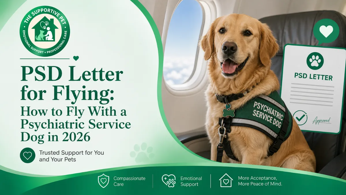 PSD Letter for Flying: How to Fly With a Psychiatric Service Dog in 2026